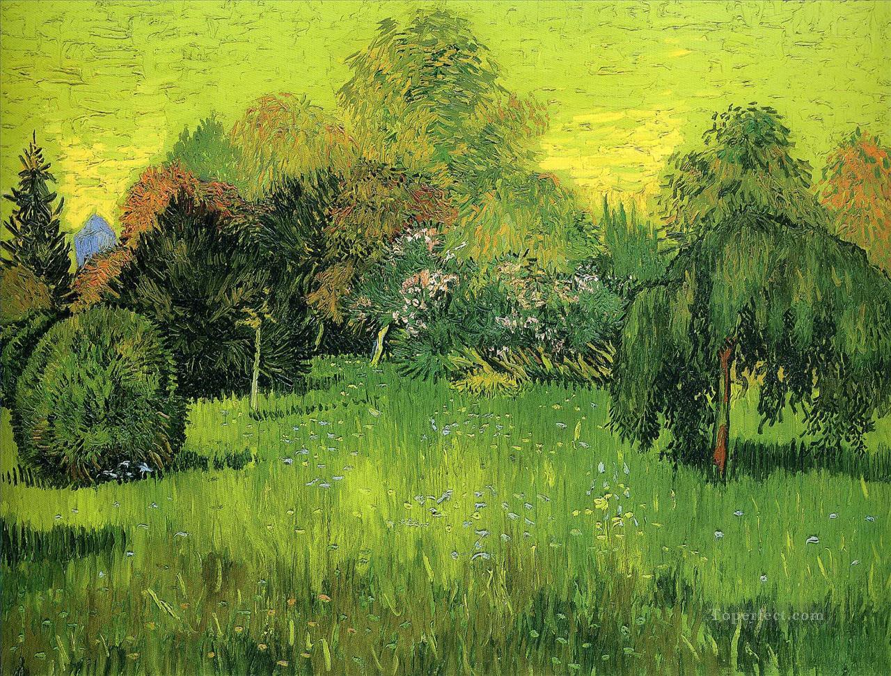 Parque público con sauce llorón El jardín del poeta I Vincent van Gogh Pintura al óleo